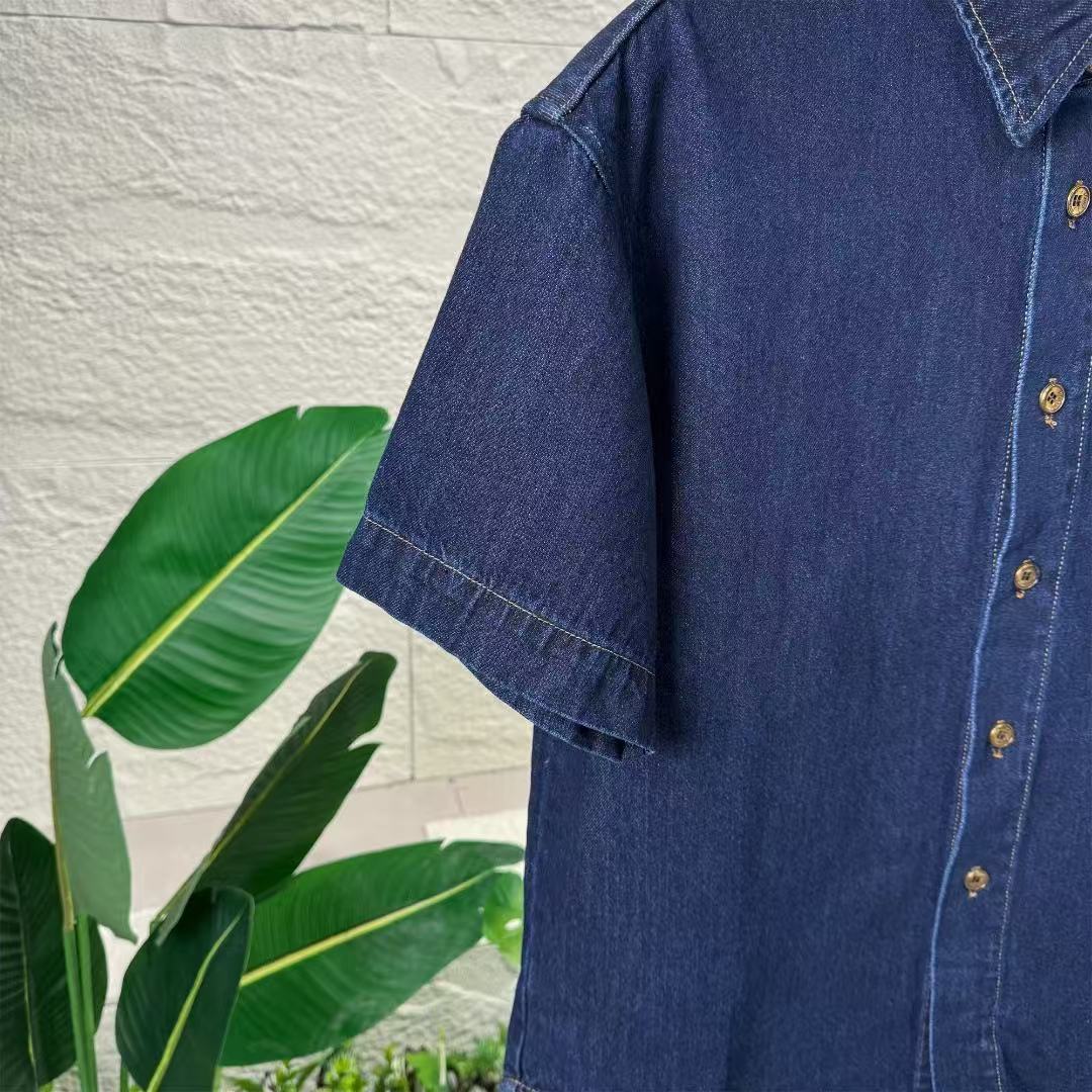 LV ショートスリーブコットンシャンブレーシャツ +ショーツ