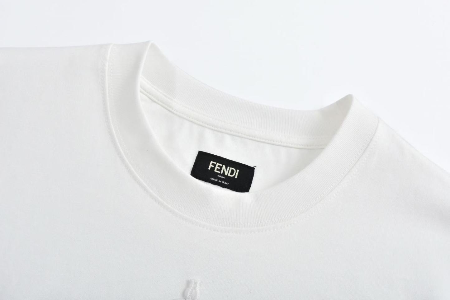 Fendi ホワイトコットン Tシャツ