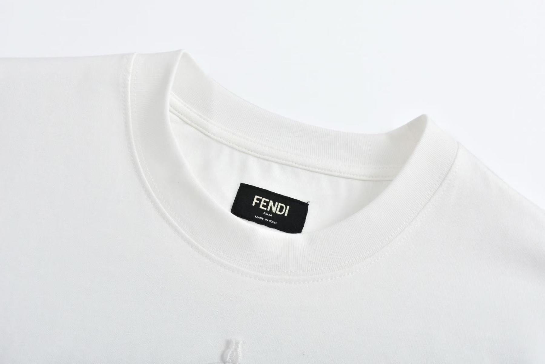 Fendi ホワイトコットン Tシャツ
