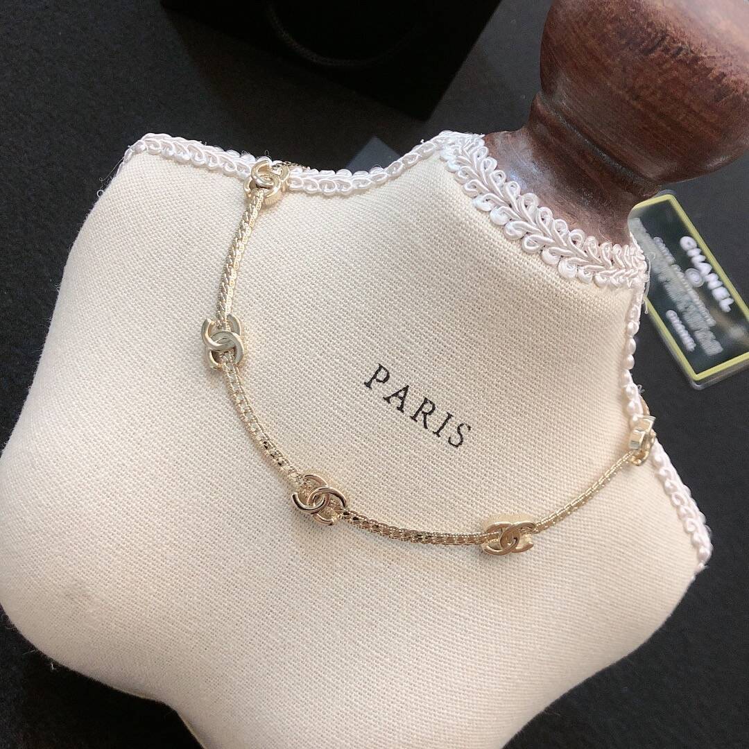 CHANEL  CCマーク チョーカー ネックレス GOLD