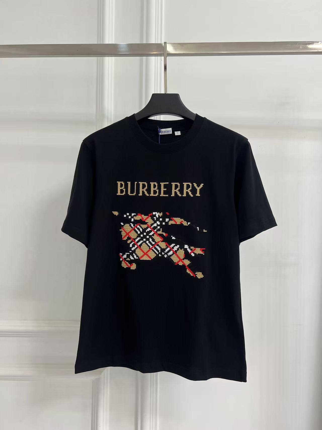 Burberry クロスステッチ EKD​ コットンTシャツ