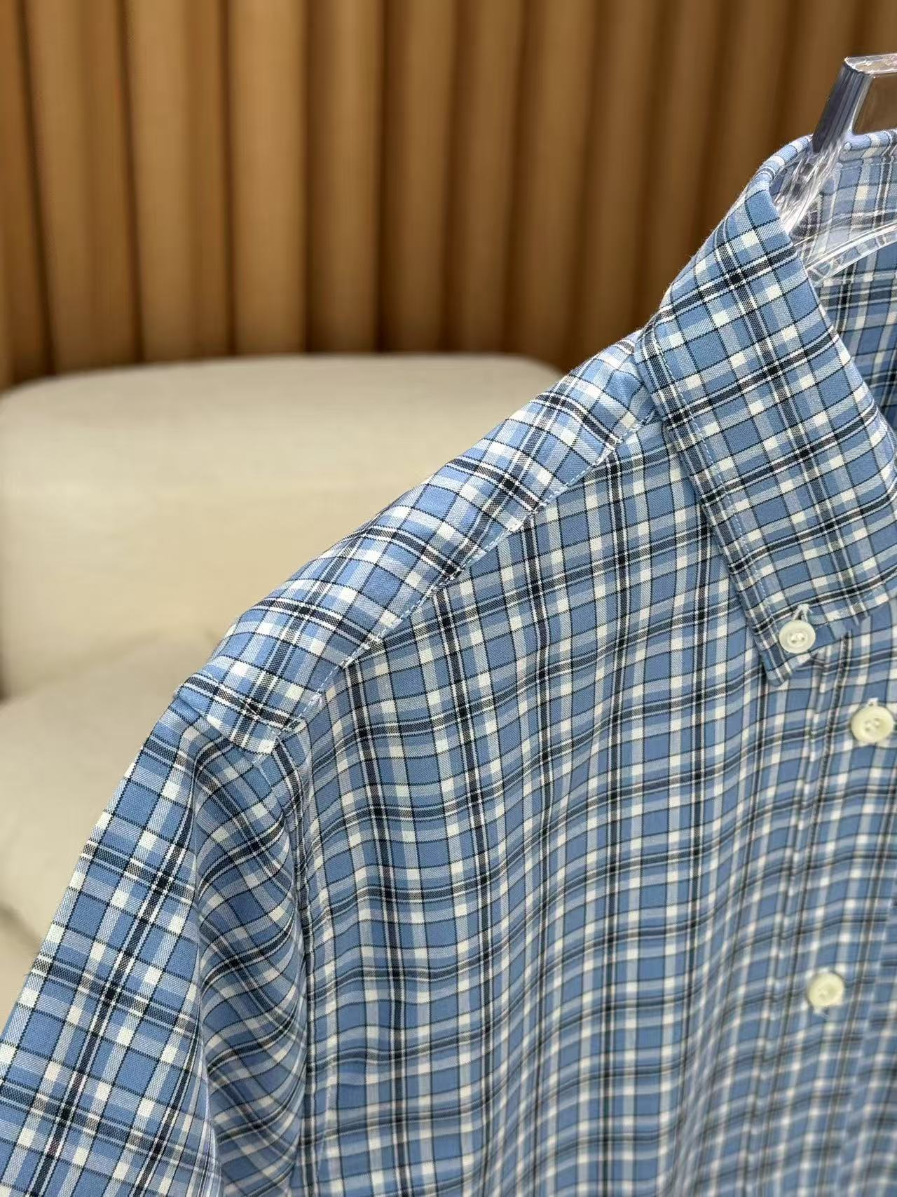 MIUMIU プリーツ入り チェック ポプリン ドレス