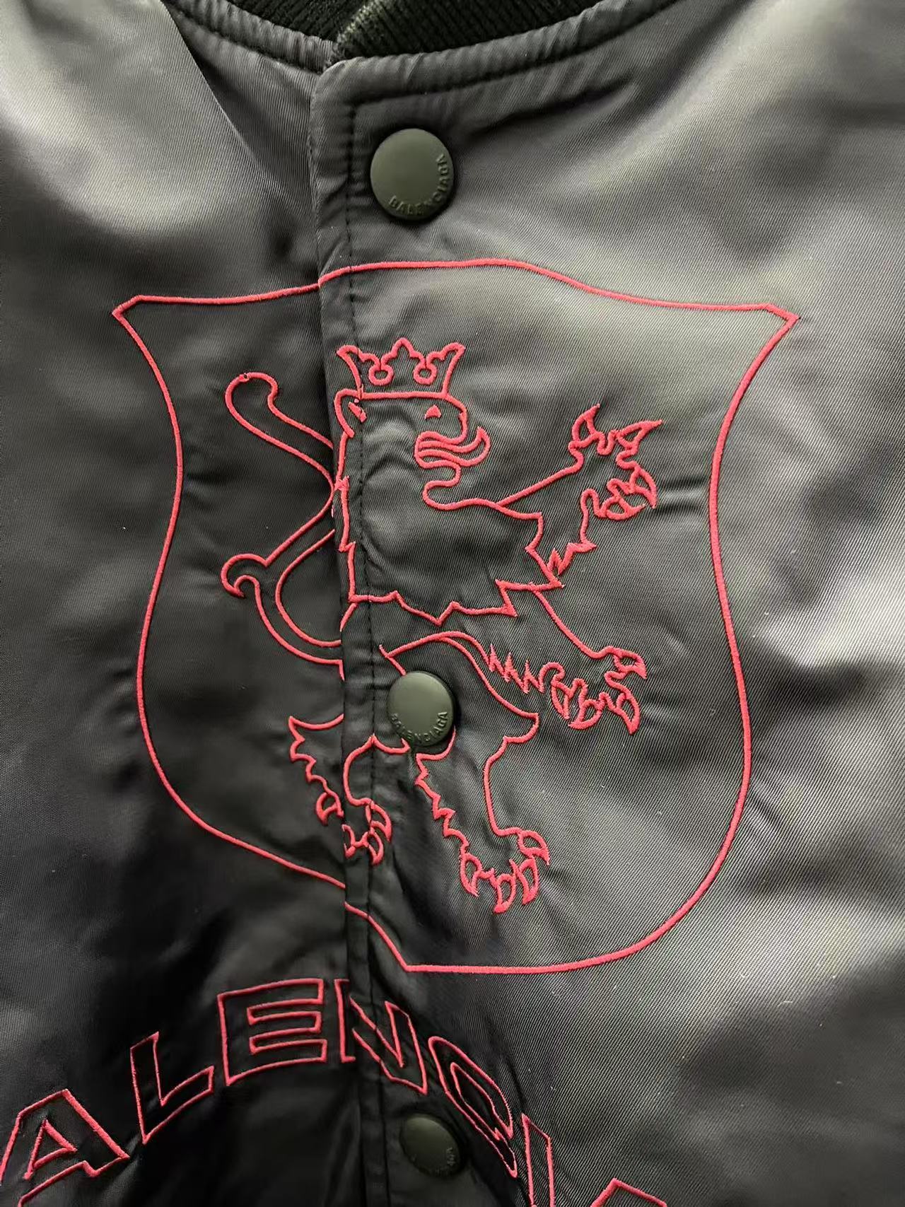 Balenciaga ブラック の メンズ LION CLUB VARSITY ジャケット