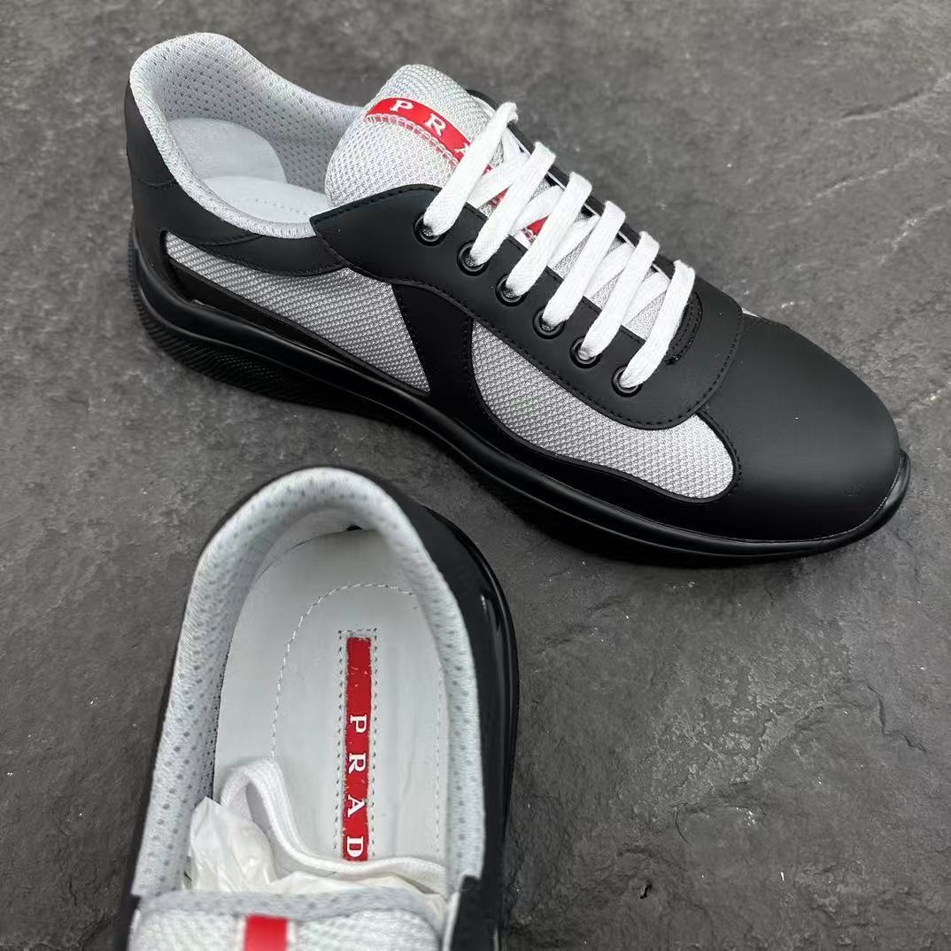 Prada プラダ アメリカズカップ ソフトラバーxバイクファブリック スニーカー