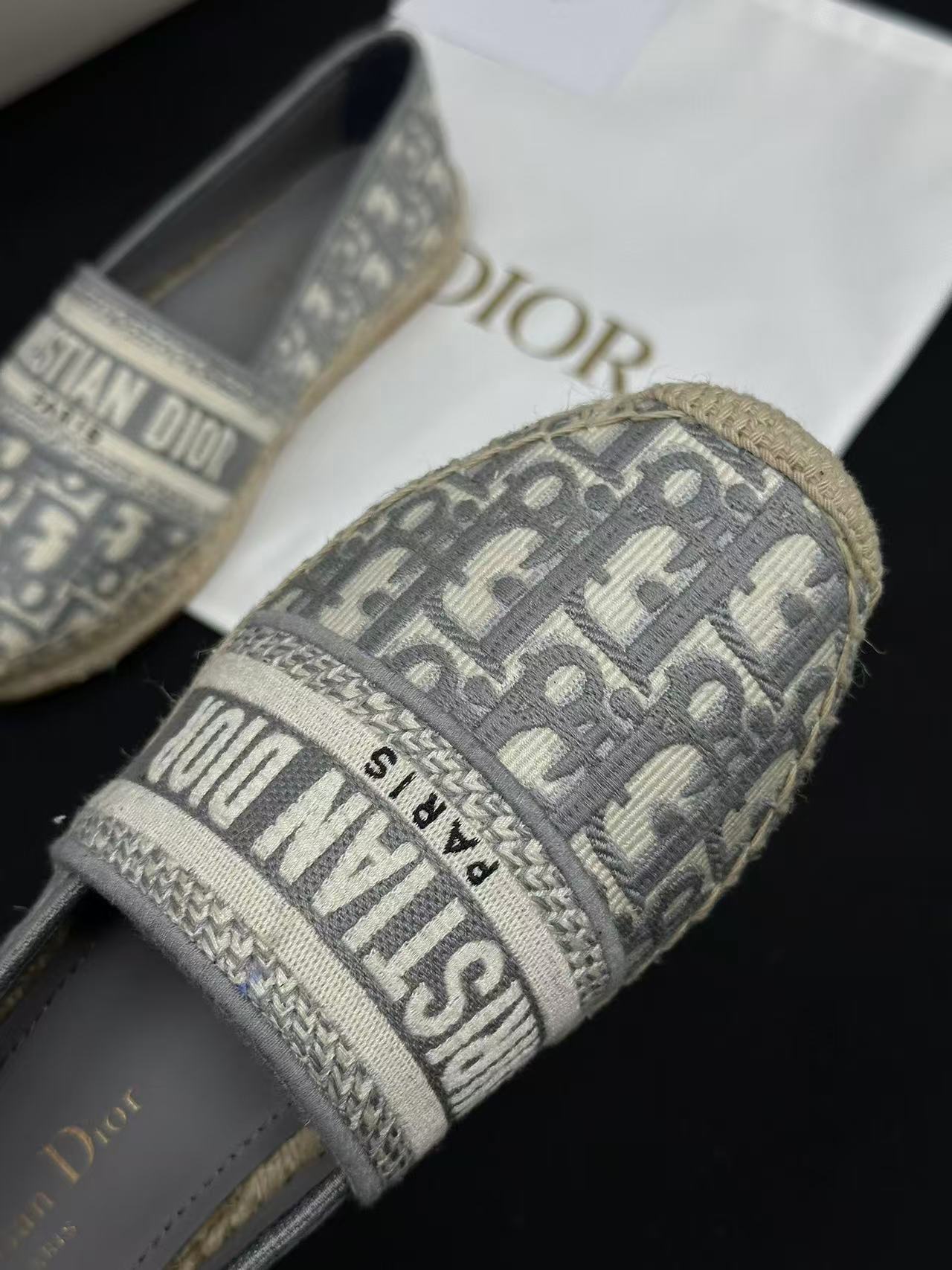 Dior Granville エスパドリーユ ディオール オブリーク エンブロイダリー コットン