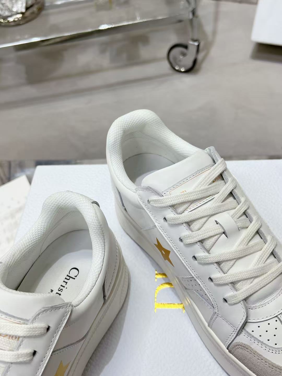 Dior Star プラットフォームスニーカー カーフスキン & スエードカーフスキン