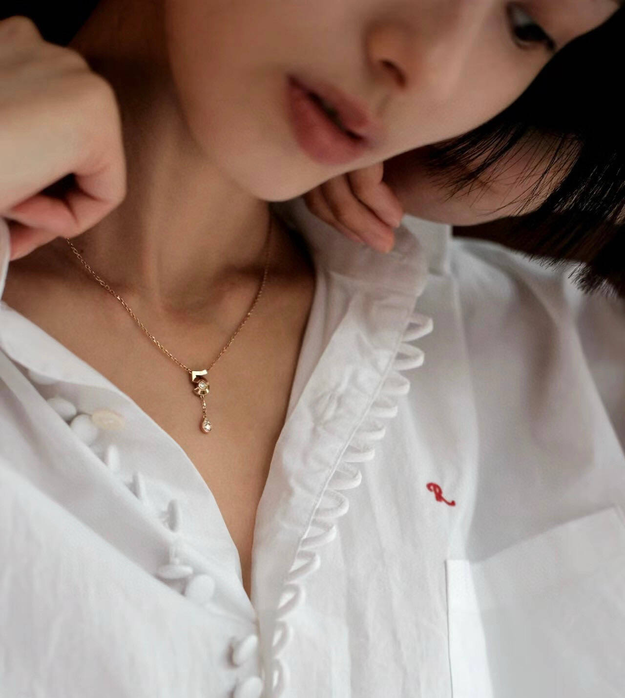 エクストレ ドゥ シャネル N°5 ネックレス 18Kベージュゴールド、ダイヤモンド