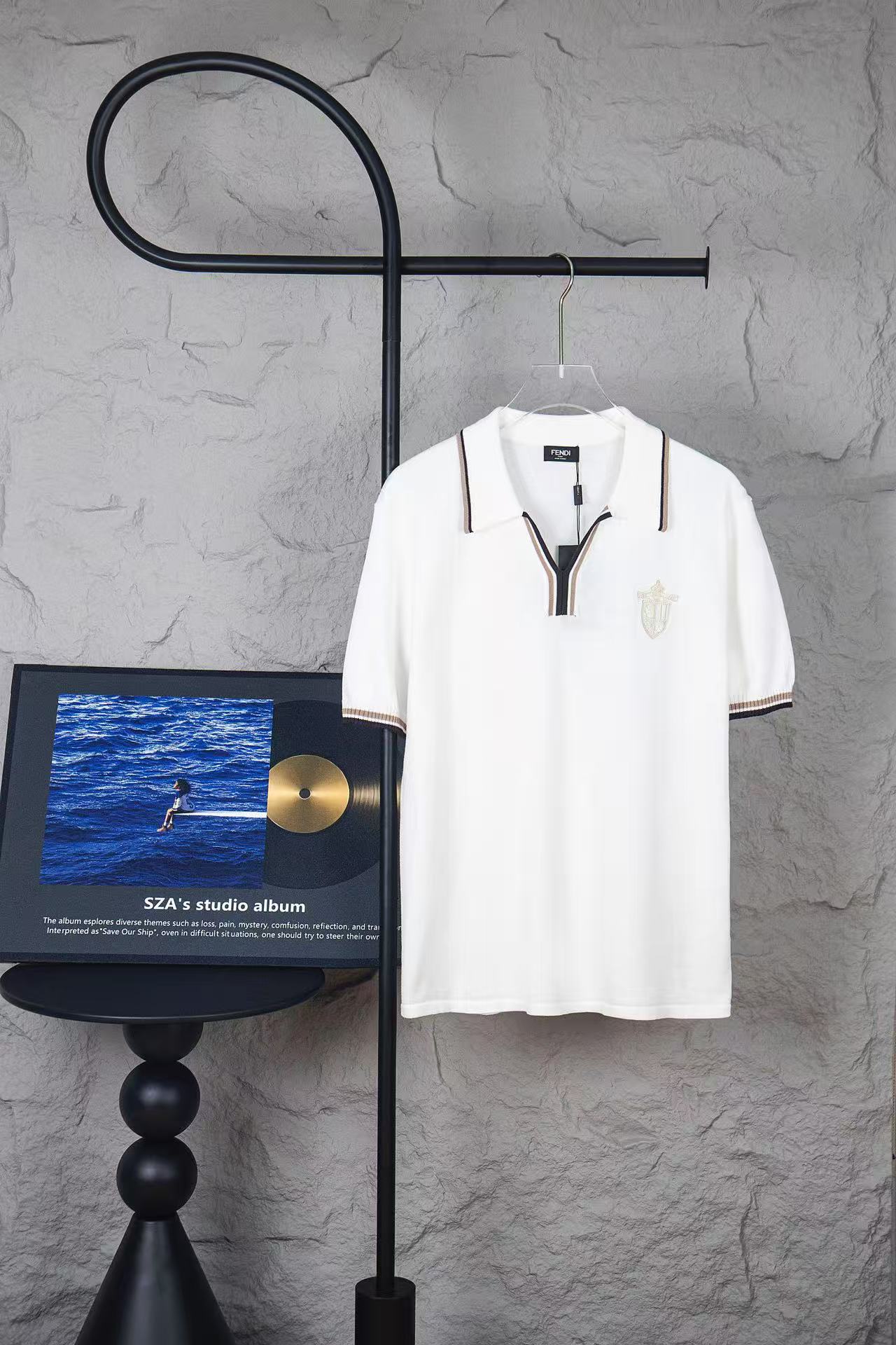 Fendi ホワイトFFジャカード ポロシャツ