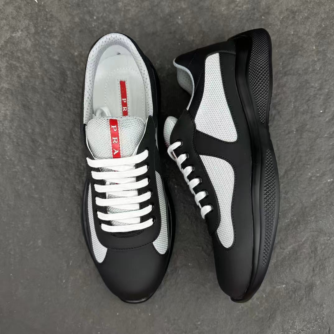 Prada プラダ アメリカズカップ ソフトラバーxバイクファブリック スニーカー