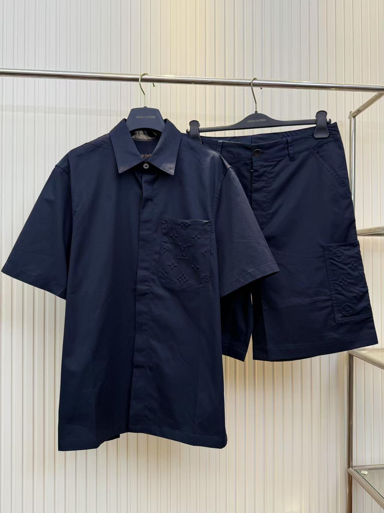 LV モノグラム ポケット ショートスリーブシャツ+モノグラム ポケット カーゴショーツ