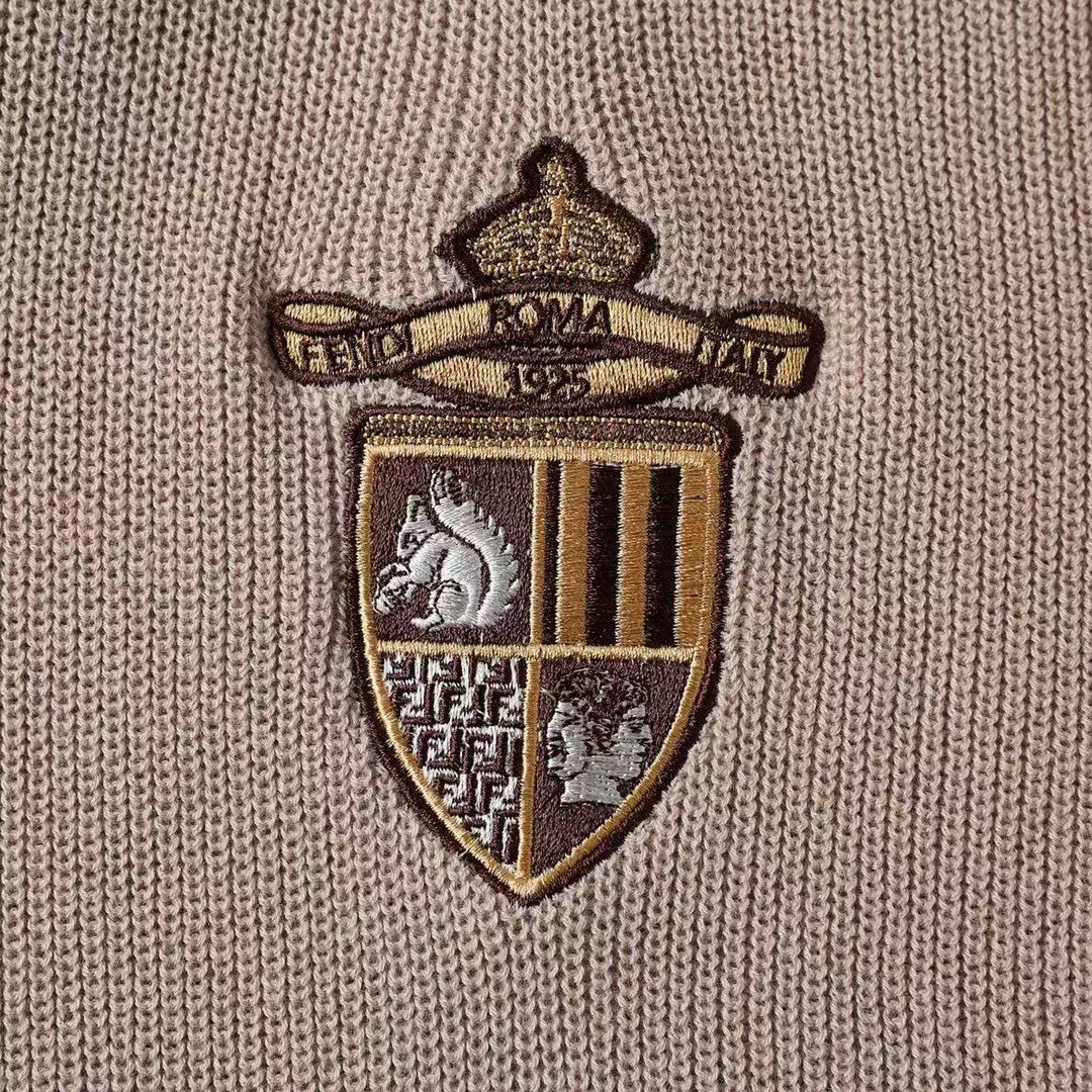 Fendi イエロー＆ベージュ コットンジャージー ポロシャツ