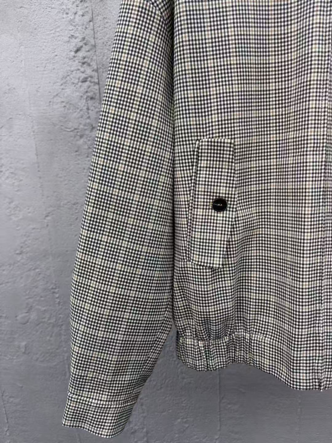 MIUMIU チェック 二重織り ブルゾンジャケット