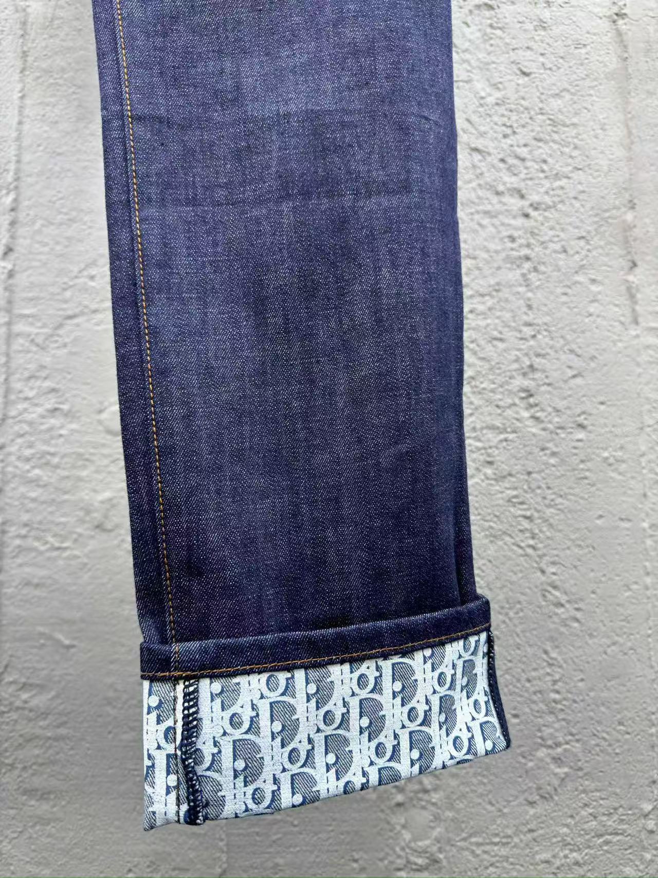 DIOR スリムフィット ジーンズ ディオール オブリーク ロー コットンデニム