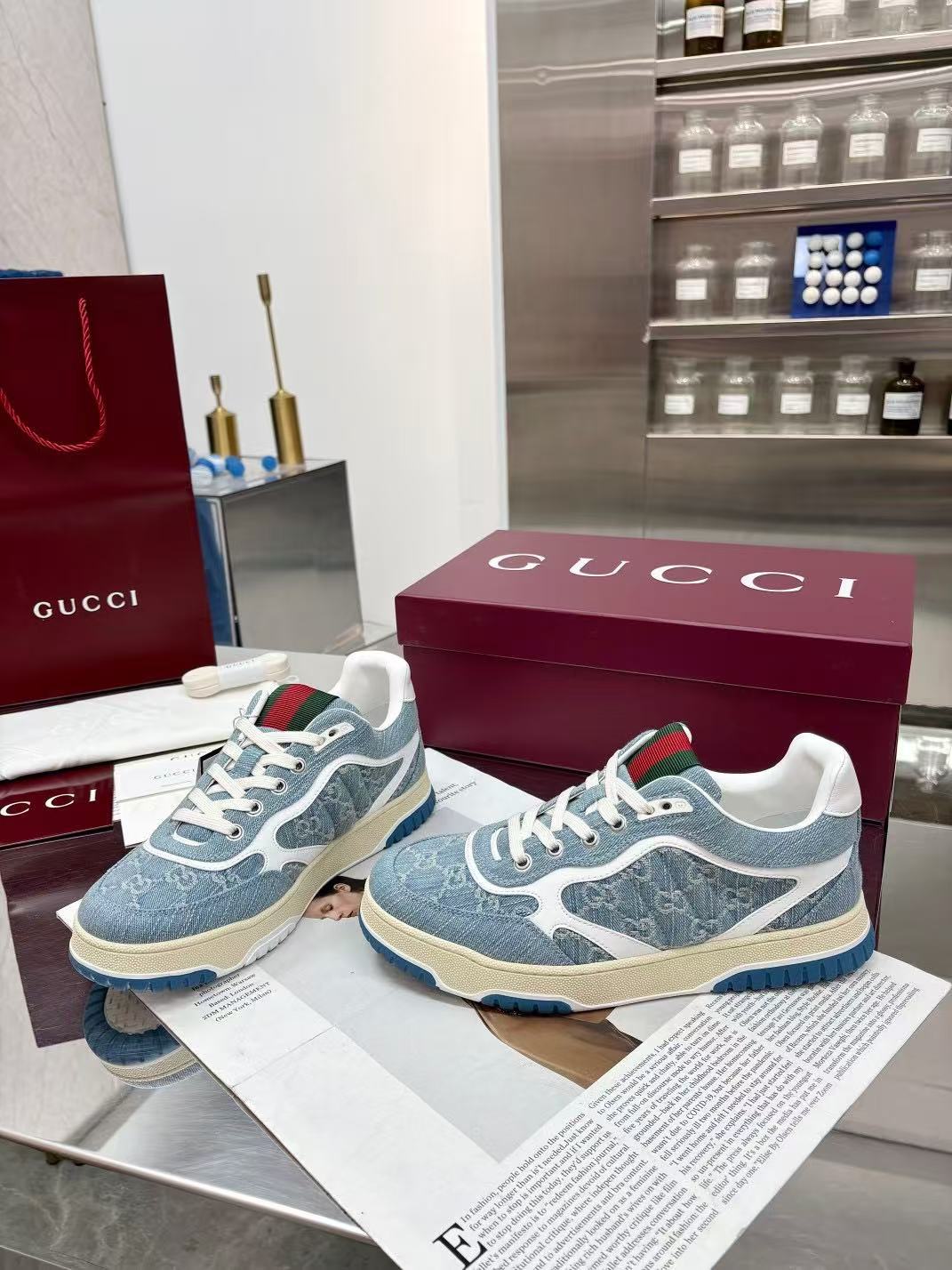 GUCCI 〔グッチ リウェブ〕ウィメンズ スニーカー