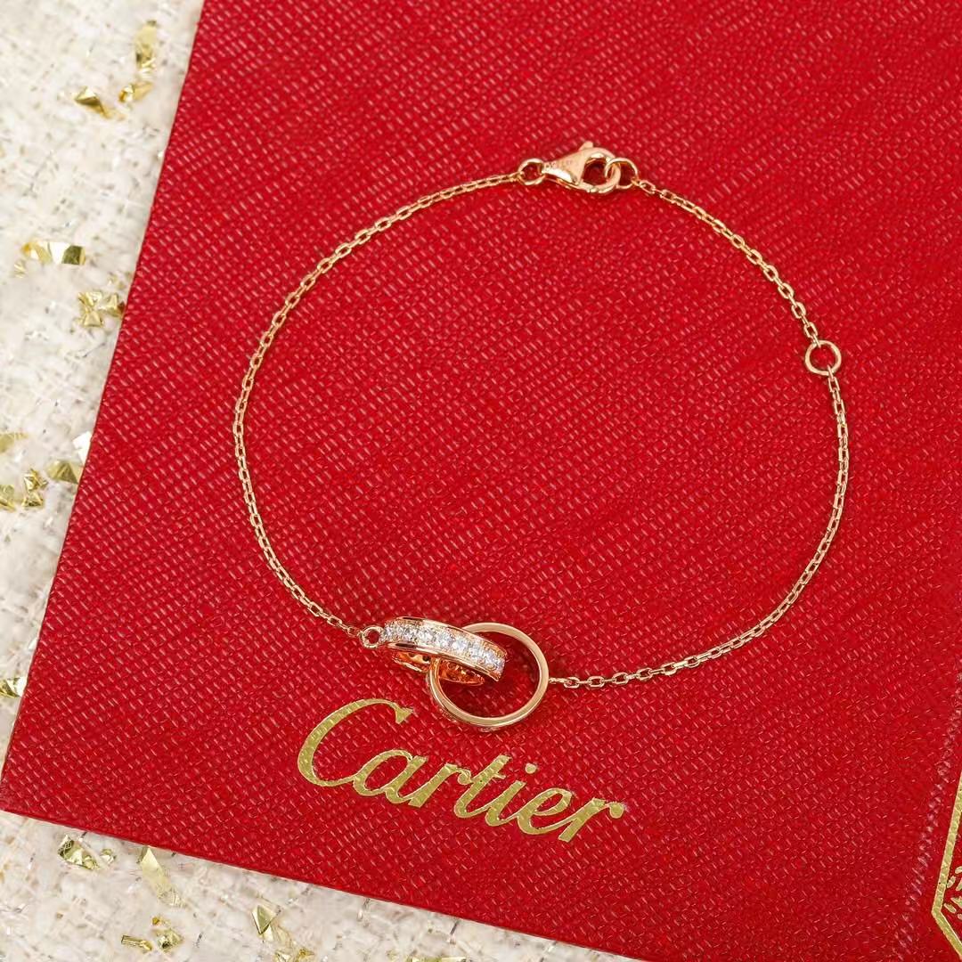 Cartier Love ブレスレット、チェーン、セミパヴェ