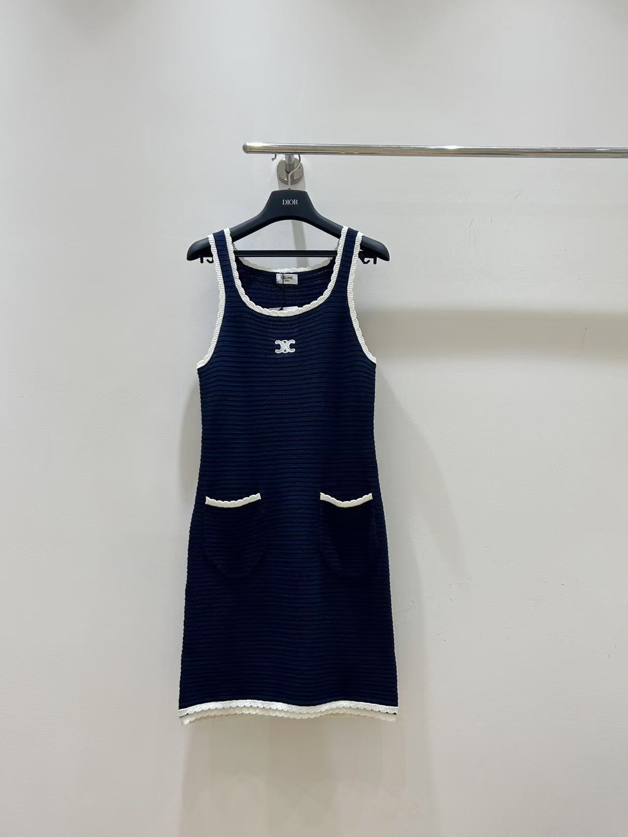 CELINE ミニドレス / クロシェコットン 