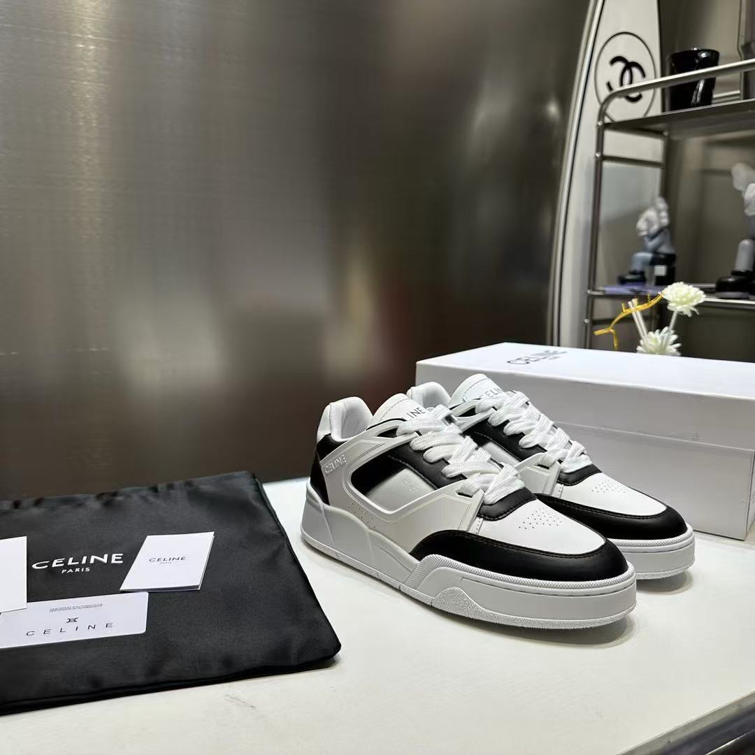 CELINE CT-07 CELINE レースアップ ロースニーカー / カーフスキン