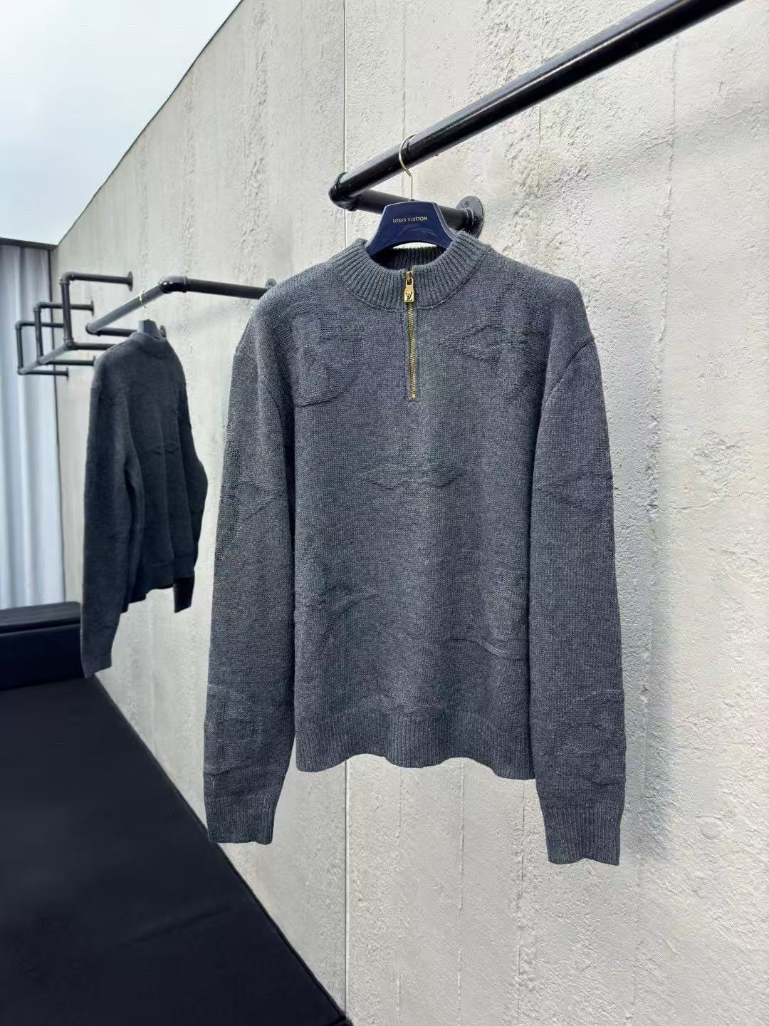 Louis vuitton モノグラムジャカードウールハーフジッププルオーバー