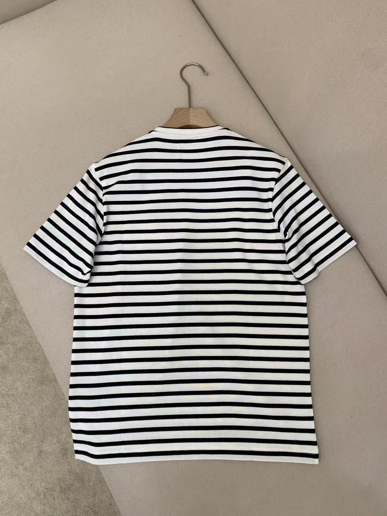 Prada ストライプ コットン Tシャツ