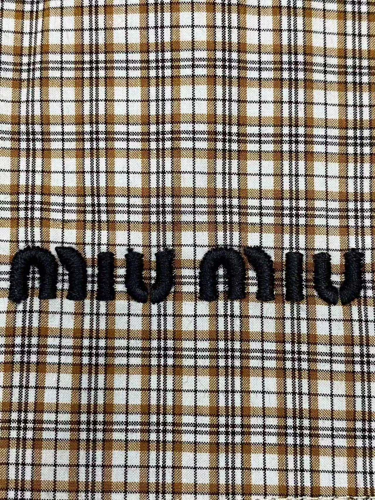 MIUMIU チェック ミニスカート