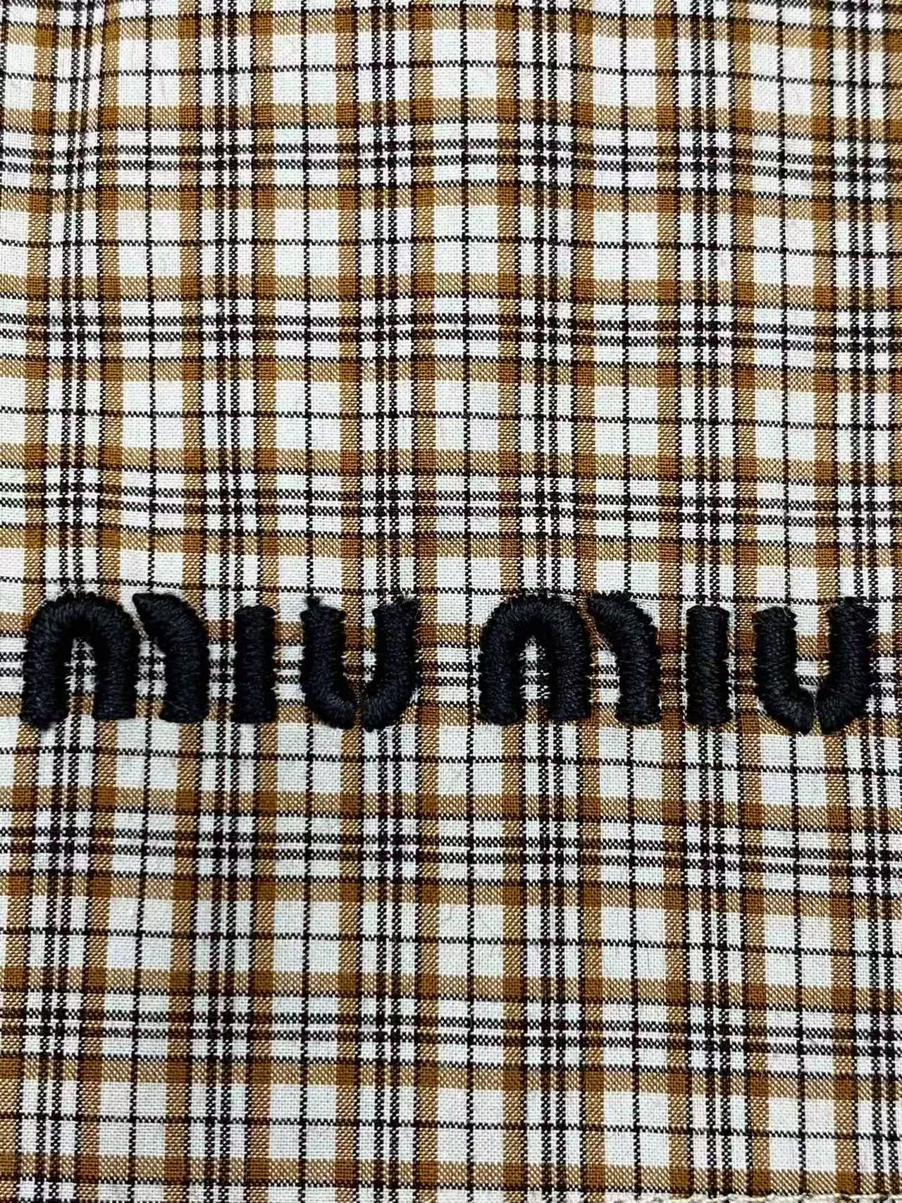 MIUMIU チェック ミニスカート