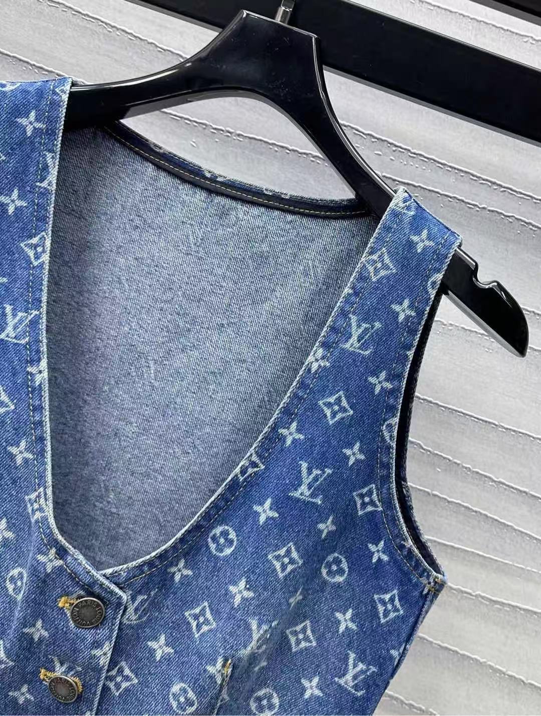Louis vuitton モノグラム デニム クロップトップ