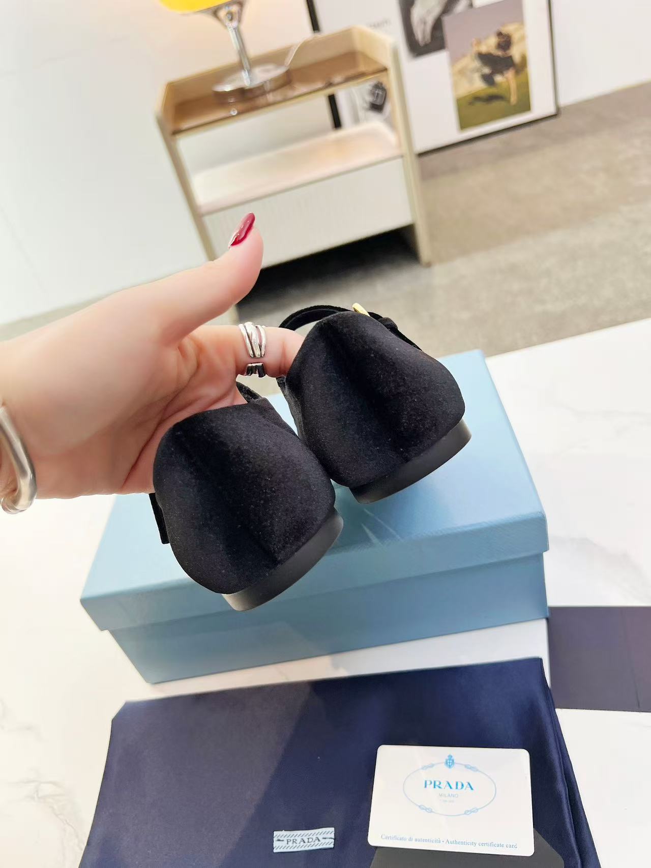 Prada ベルベット バレリーナ