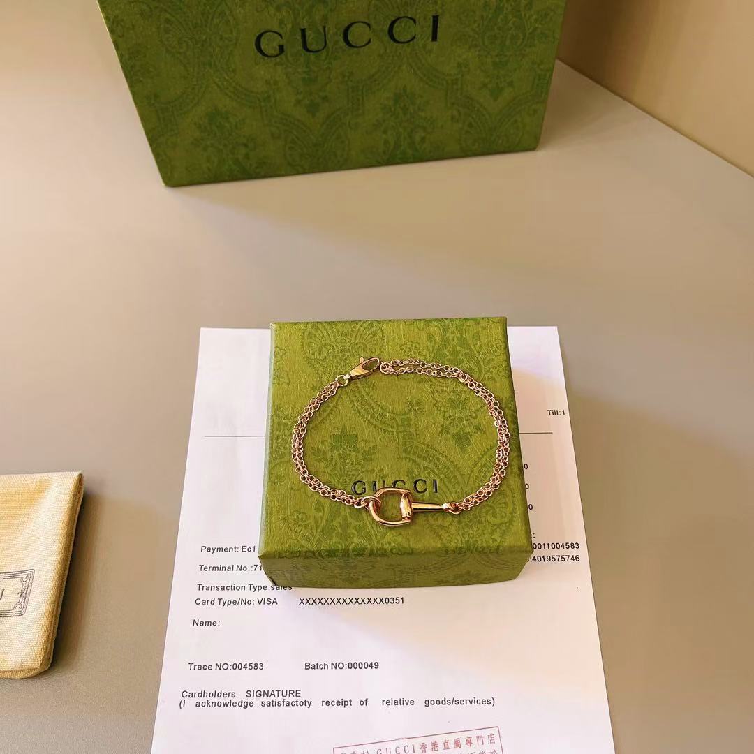 GUCCI 〔ホースビット〕18K チェーン ブレスレット