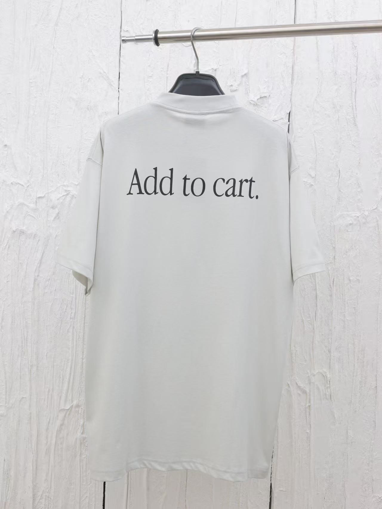 Balenciaga ダーティーエフェクト ホワイト の メンズ BASKETBALL SNEAKER Tシャツ オーバーサイズ