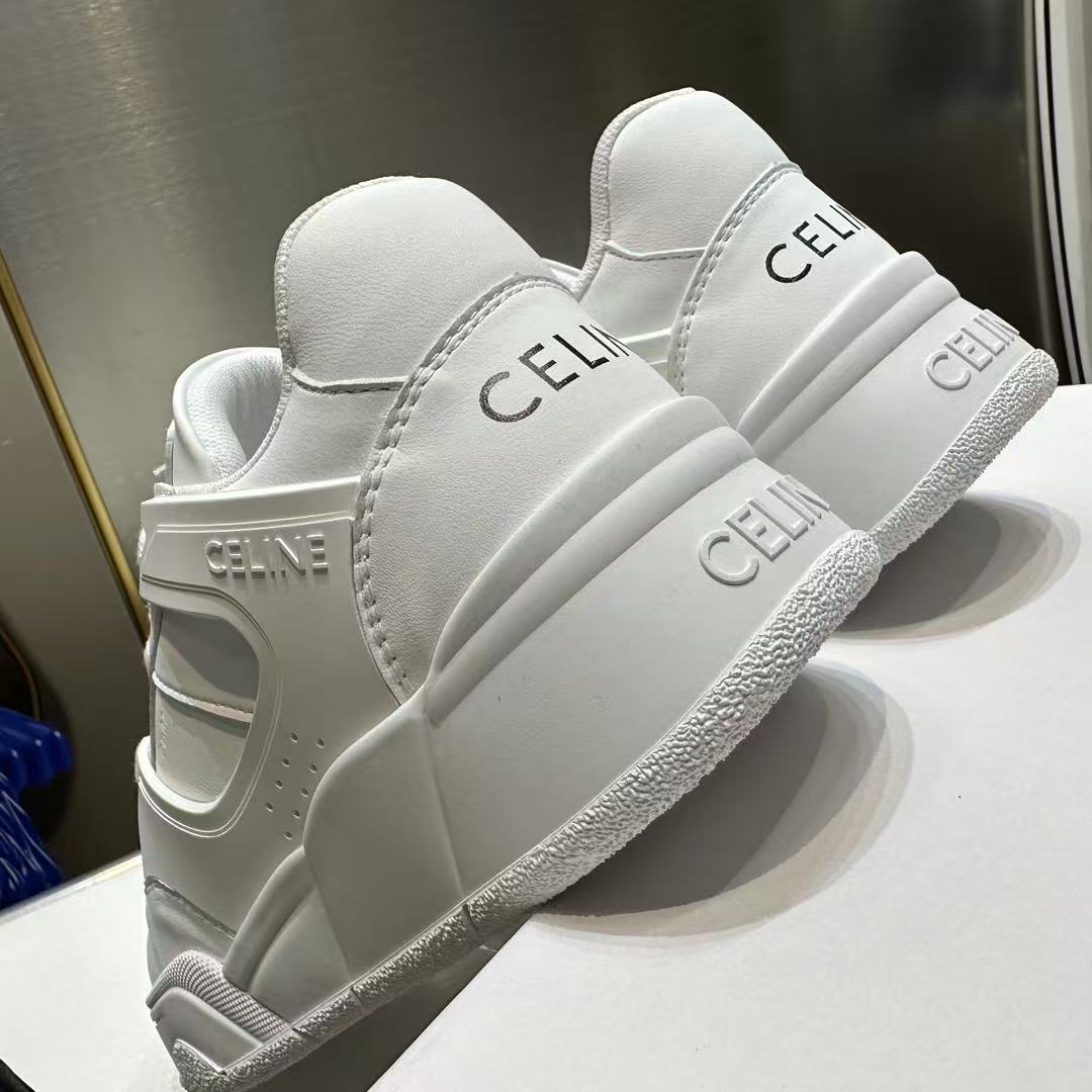 CELINE CT-09 レースアップ ロースニーカー / カーフスキン＆メッシュ