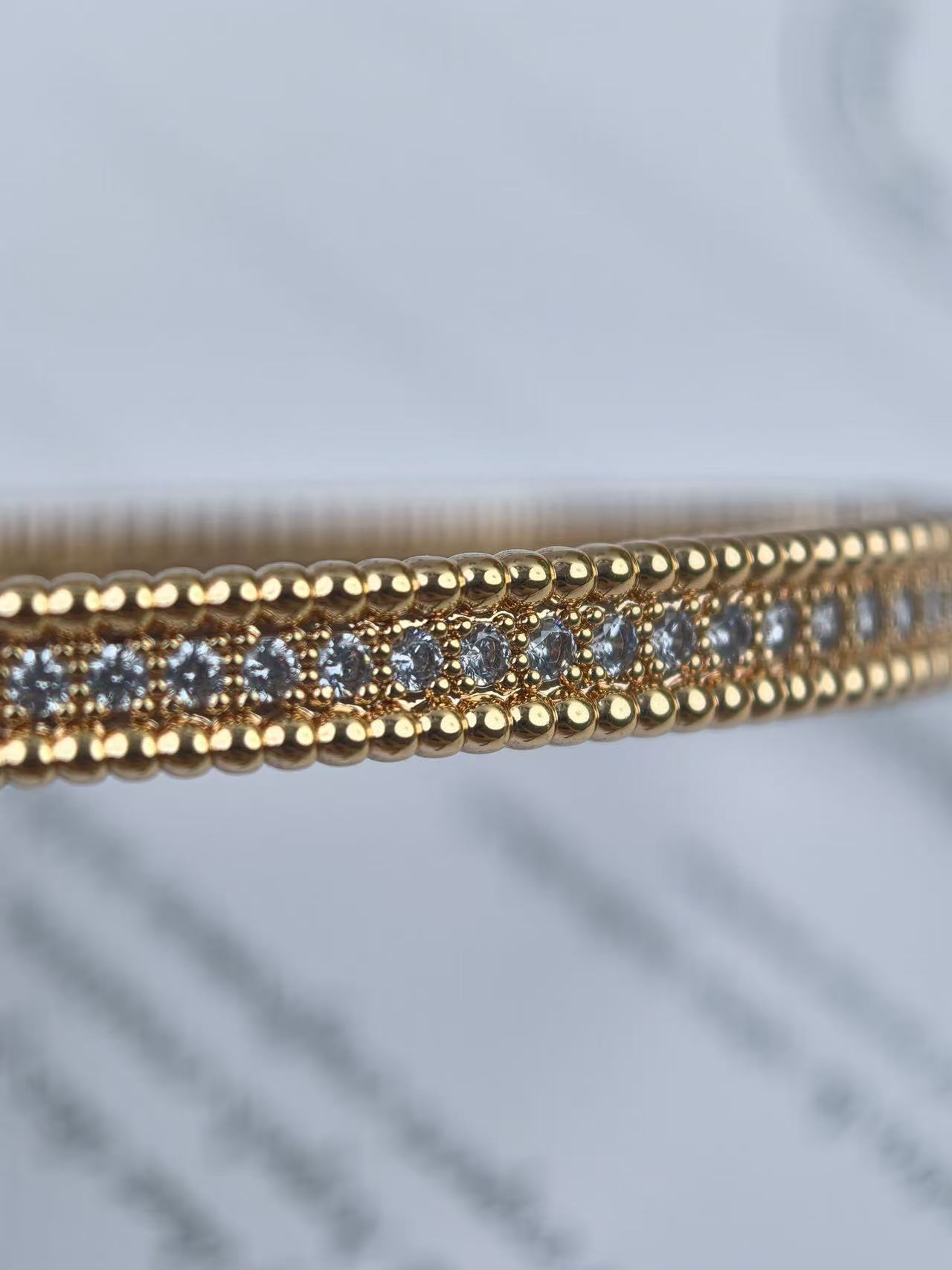 ペルレ ダイヤモンド ブレスレット、3連モデル、ミディアムモデル