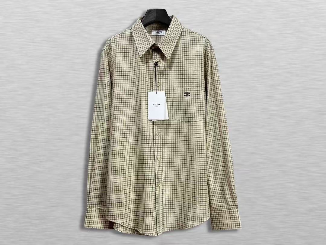 CELINE チェック ルーズシャツ / コットン