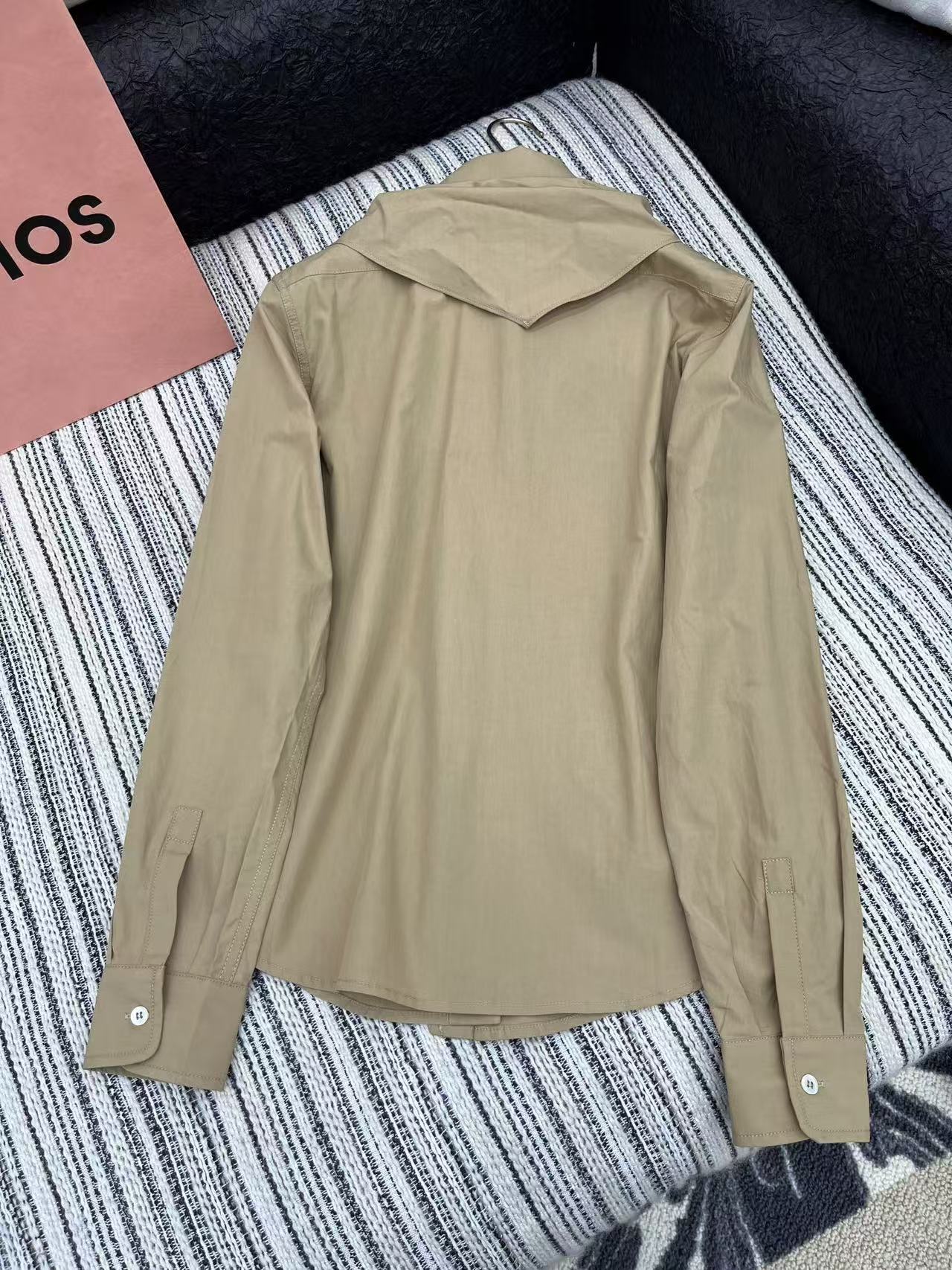 MIUMIU ネッカチーフ付 ポプリン シャツ