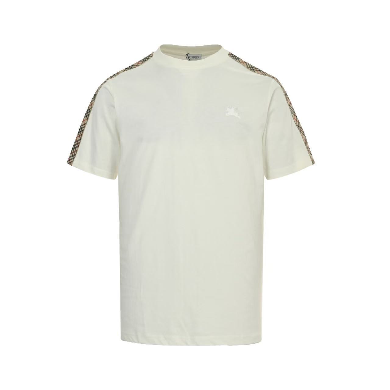 Burberry チェックトリム コットンTシャツ