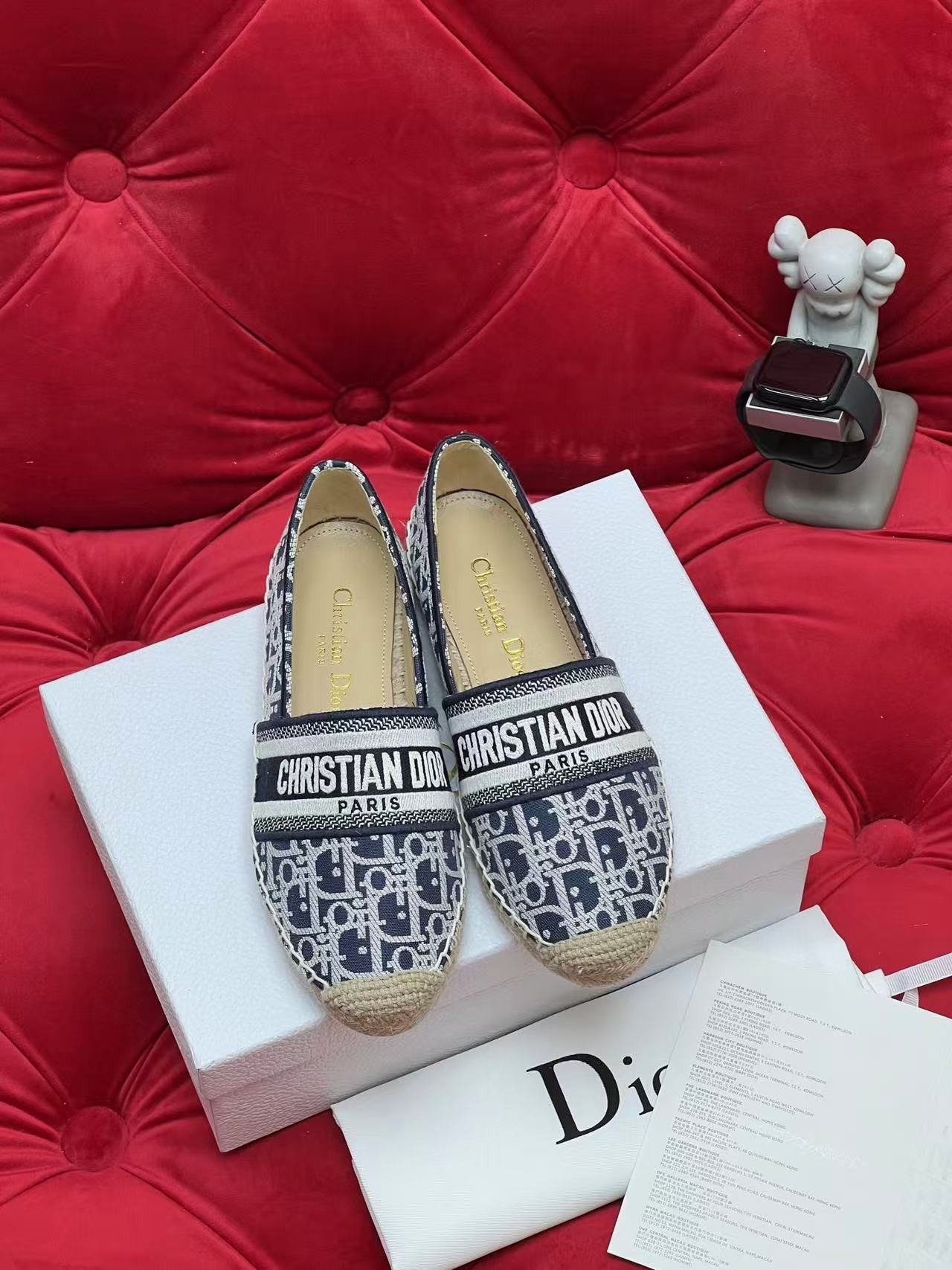 Dior Granville エスパドリーユ ディオール オブリーク エンブロイダリー コットン
