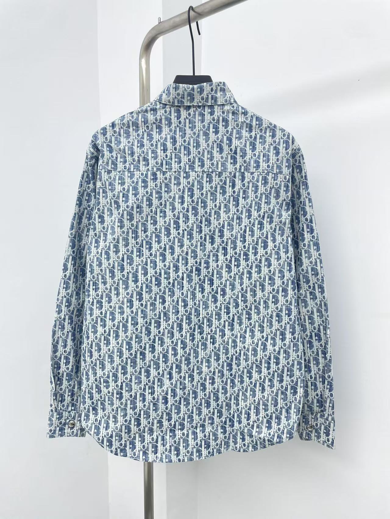 DIOR オーバーシャツ ディオール オブリーク カスリ コットンデニム