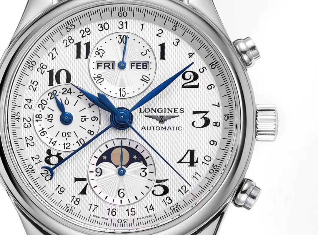 LONGINES MASTER COLLECTION CHRONO MOONPHASE, L2.773.4.78.3, 自動巻 ウォッチ, Ø 42.00 mm, ステンレススティール. 