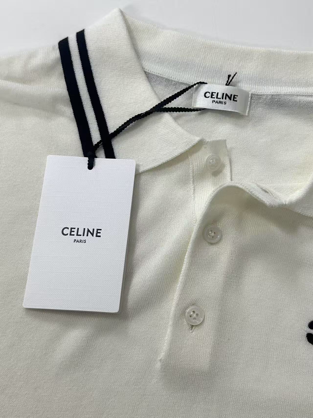 CELINE トリオンフ ポロシャツ / ファインコットン