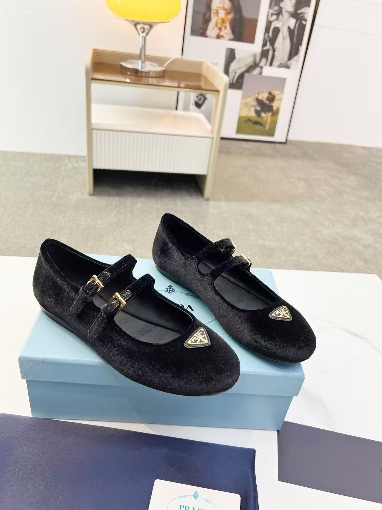 Prada ベルベット バレリーナ