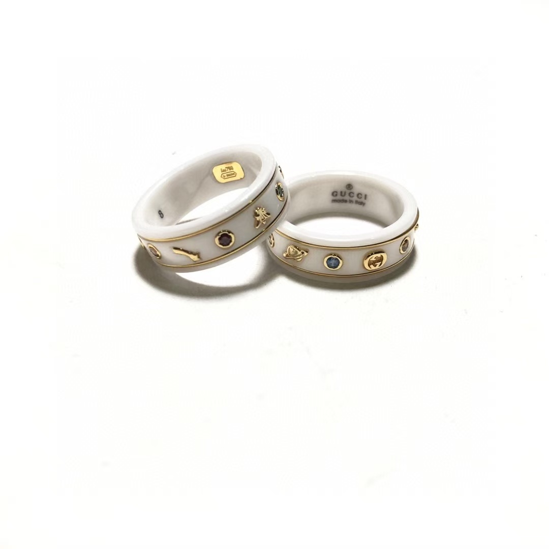 GUCCI ジェムストーン付き 18K リング