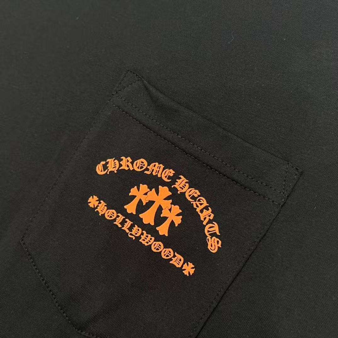 Chrome Hearts クロムハーツ Orange Cemetery Cross L/S Tee  長袖プリントTシャツ 