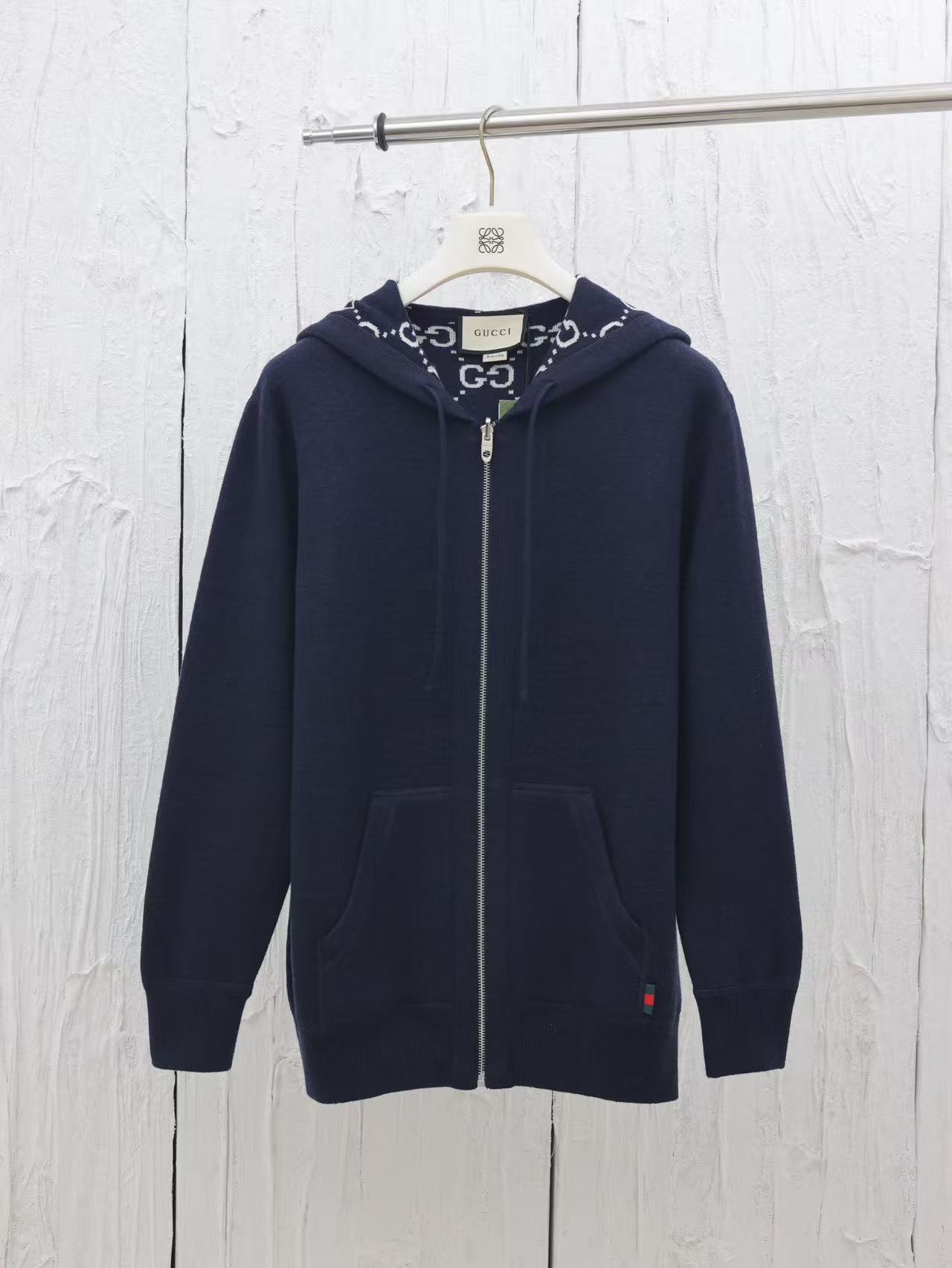 GGウール リバーシブル フーデッド ジップジャケット