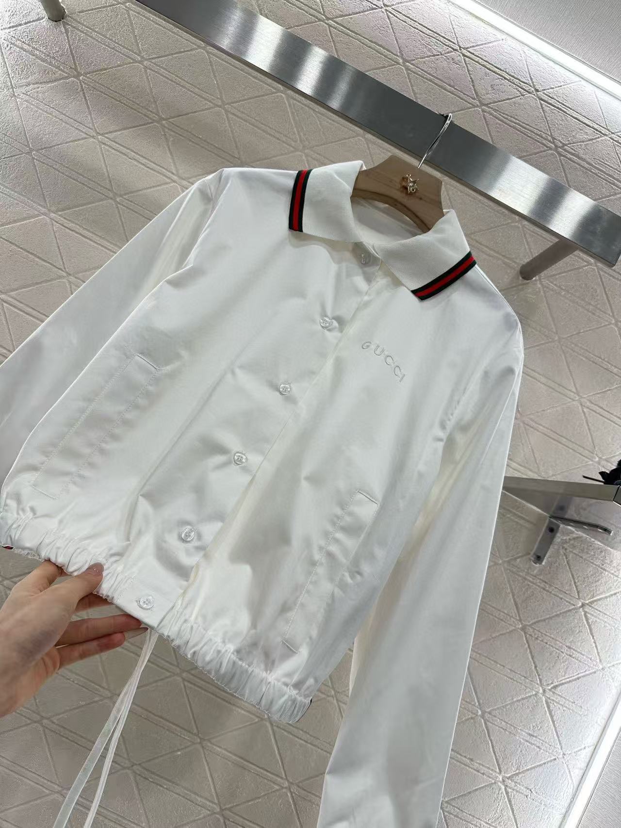 GUCCI ドローストリング コットンポプリン シャツ