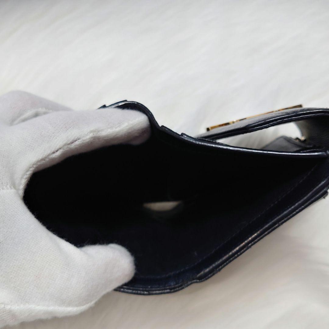 サンローラン パリ モノグラムコンパクトスリーフォールドウォレット ブラック