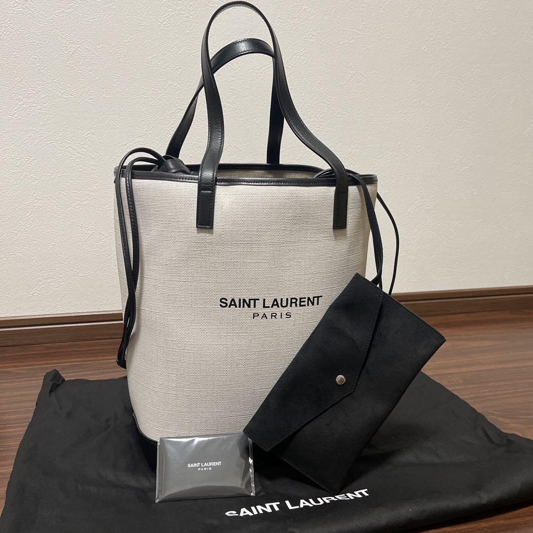  SAINT LAURENT サンローラン トートバッグ　テディ 白