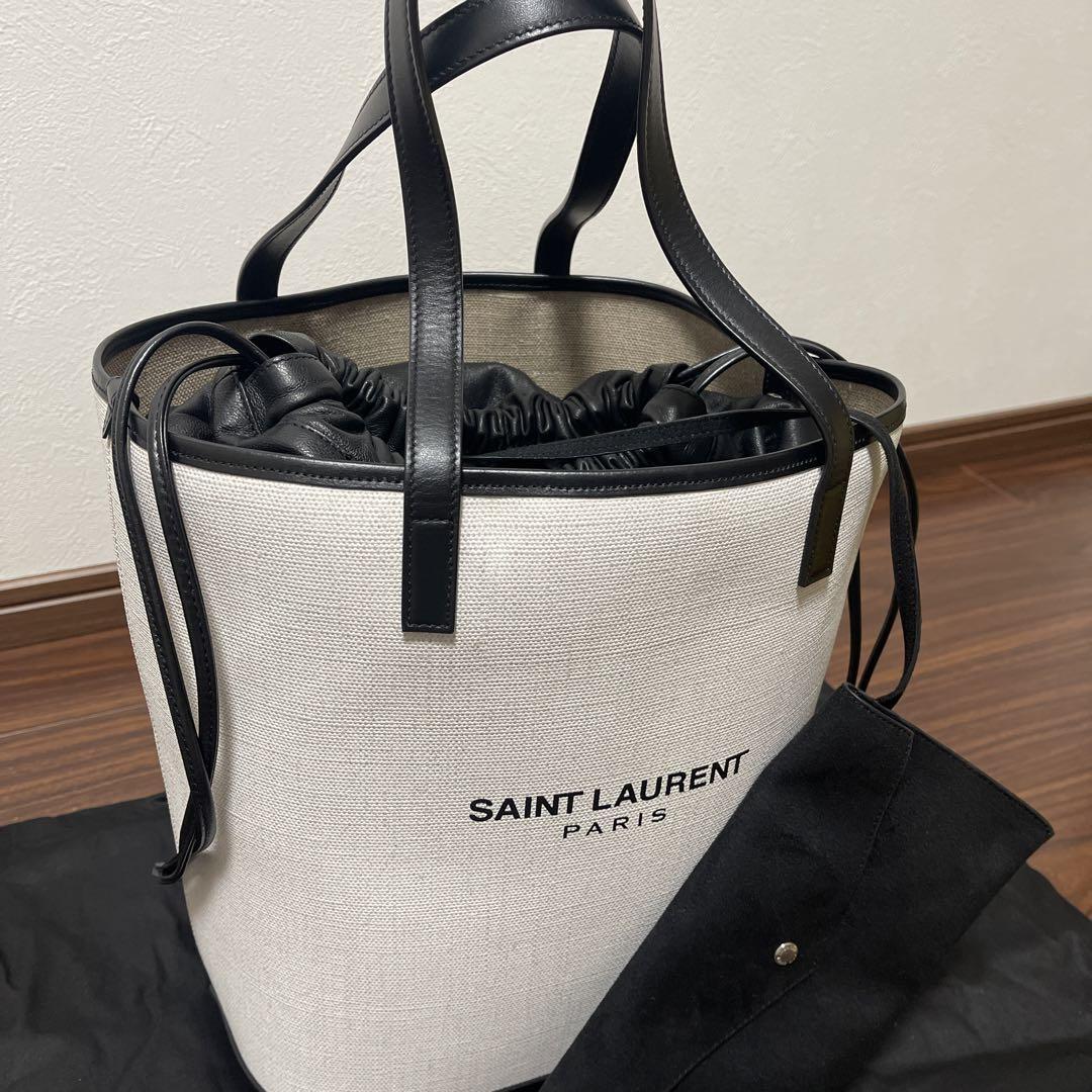  SAINT LAURENT サンローラン トートバッグ　テディ 白
