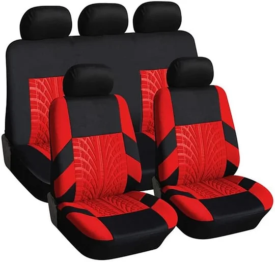 Foreign Trade Hot-Selling Car Seat Covers for All Seasons, Pressed Flower Pattern Fabric 9-Piece Set, Cross-Border Wish Amazon