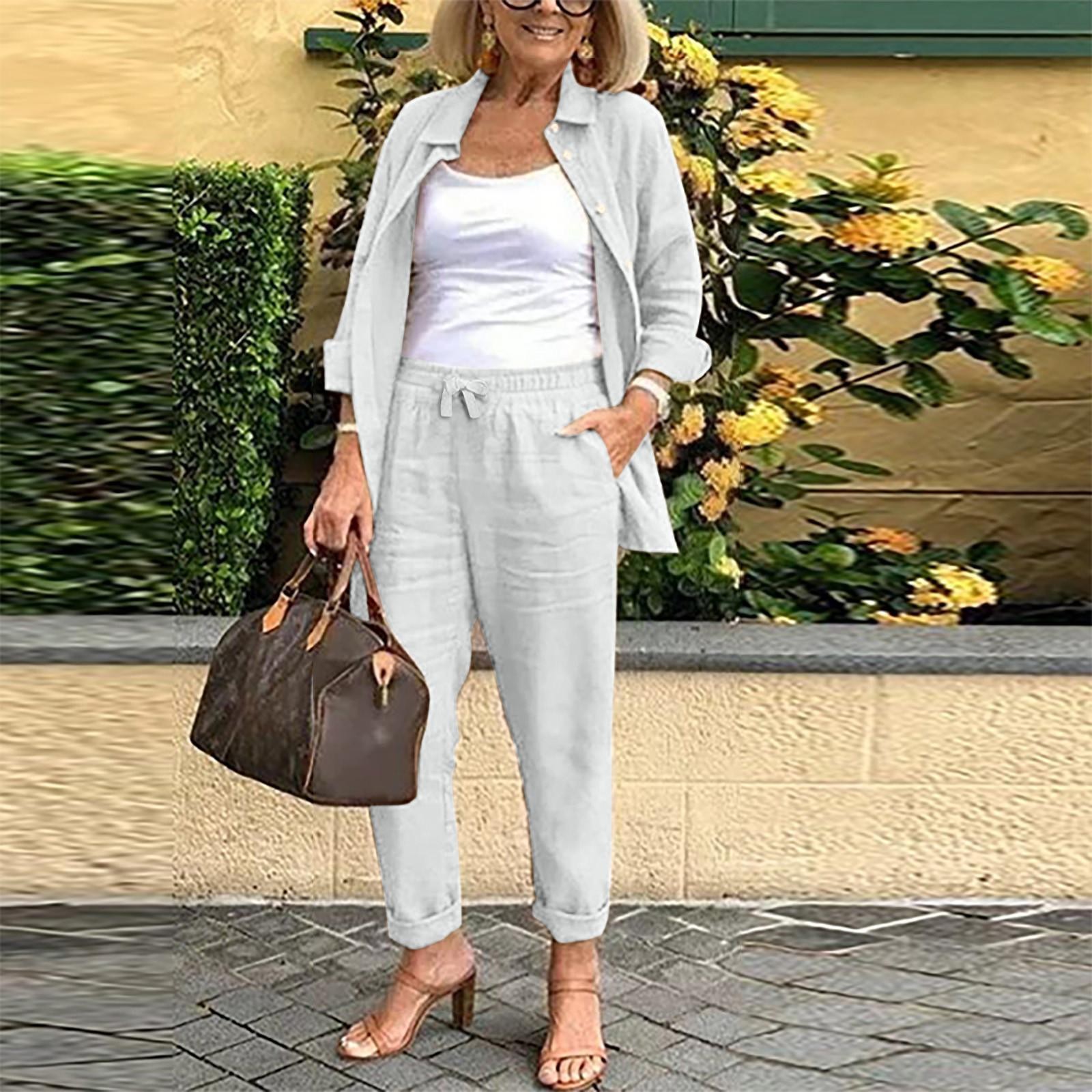 In Stock Amazon Cross-Border 2025 Spring and Autumn New Women's Solid Color Casual Set Long Sleeve Long Pants Two-Piece Set
