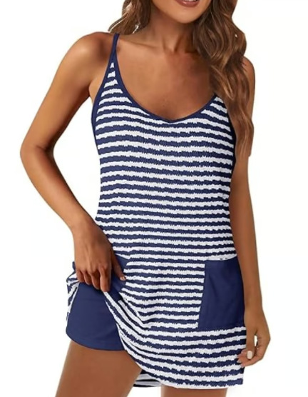 Women's sleeveless summer dress with shorts