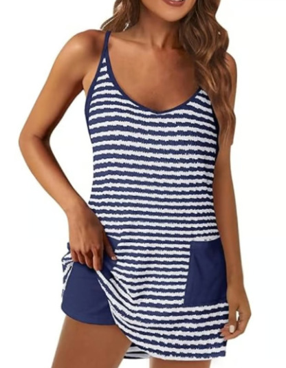Women's sleeveless summer dress with shorts